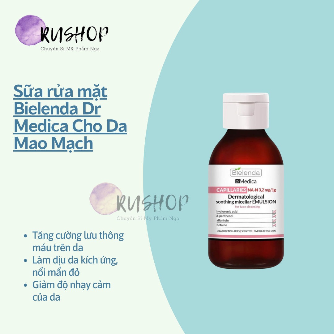 Sữa rửa mặt Dr Medica cho da mao mạch