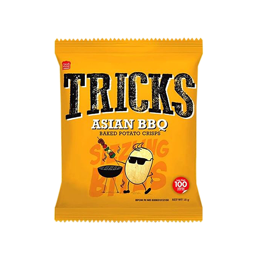 Bánh Khoai Tây Lát Tricks Vị BBQ Châu Á (Hộp 4 gói x 18gr)