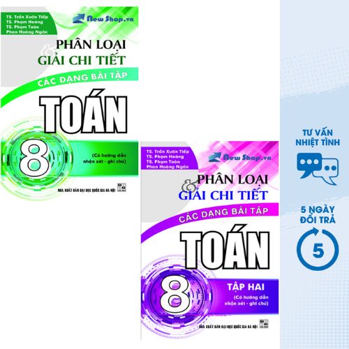 Combo Phân Loại Và Giải Chi Tiết Các Dạng Bài Tập Toán 8 (Tập 1 + 2) (Bám Sát SGK Kết Nối Tri Thức Với Cuộc Sống) _HA