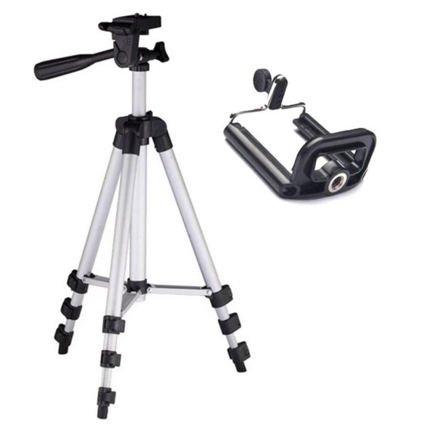 BỘ 1 TRIPOD VÀ 1 GIÁ ĐỠ - GẬY LIVESTREAM 3 CHÂN CỰC HOT 88202 SHOP TIỆN ÍCH