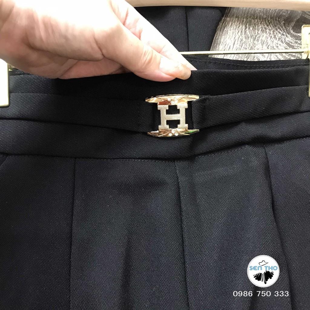 Quần Baggy Nữ Khoá Lệ, Đai Chữ, Baggy Công Sở Đẹp, Cạp Cao