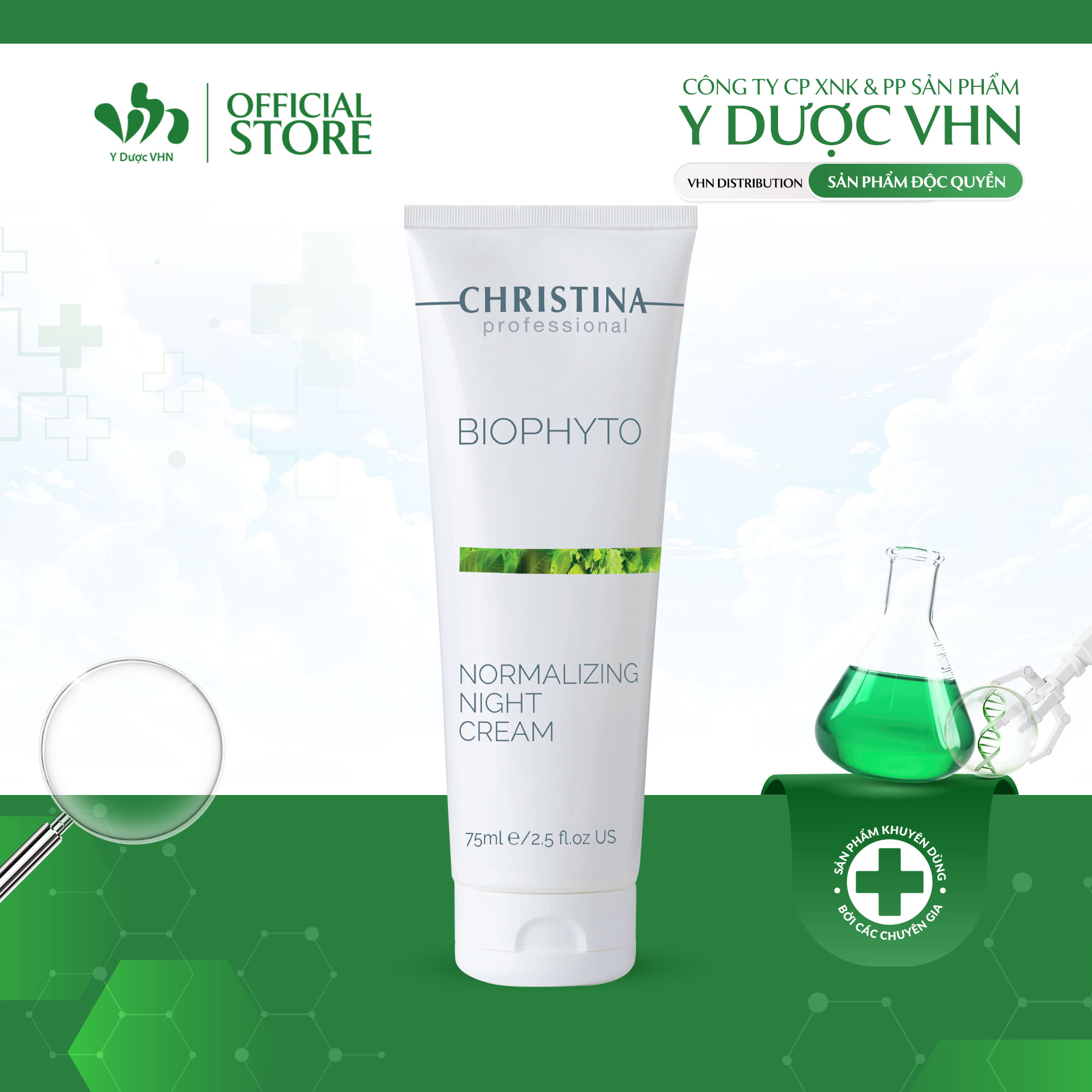 Kem Dưỡng Da Ban Đêm Bio Phyto Normalizing Night Cream CHRISTINA Giúp Cân Bằng Và Tái Tạo Da Tuýp 75ml