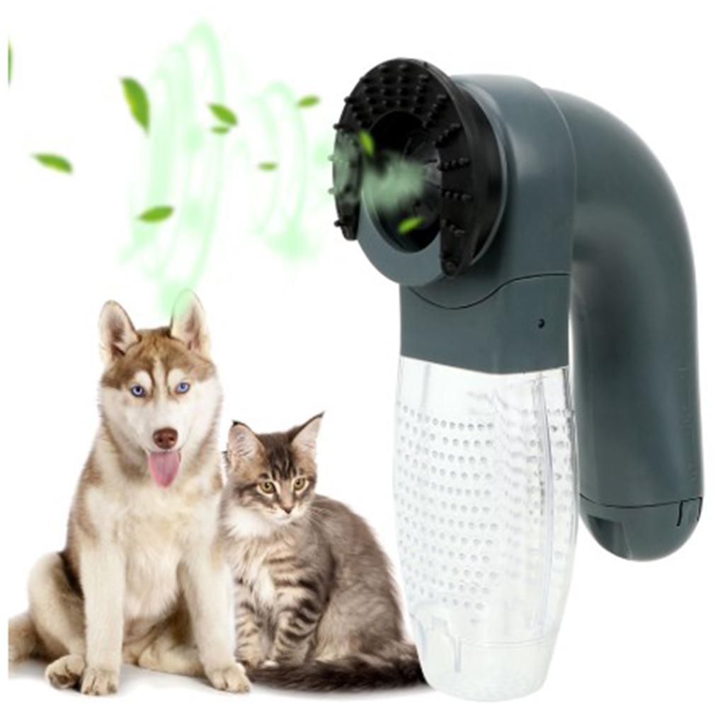 Portable Electric Pet Hair Remover Dog Grooming Vacuum Cleaner Battery Powered