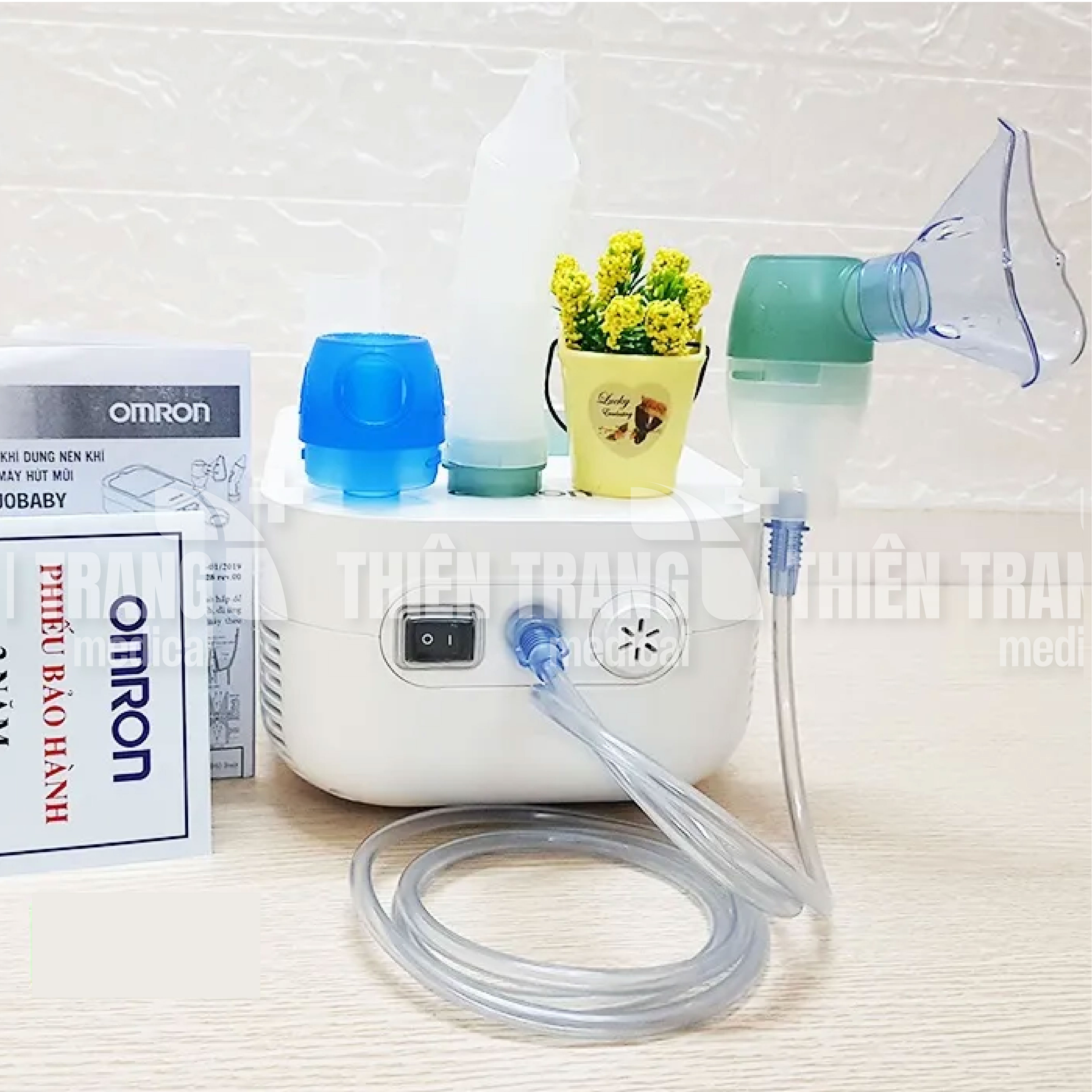 MÁY XÔNG KHÍ DUNG, MŨI HỌNG OMRON DOU BABY NE-C301 Thiên Trang Medical