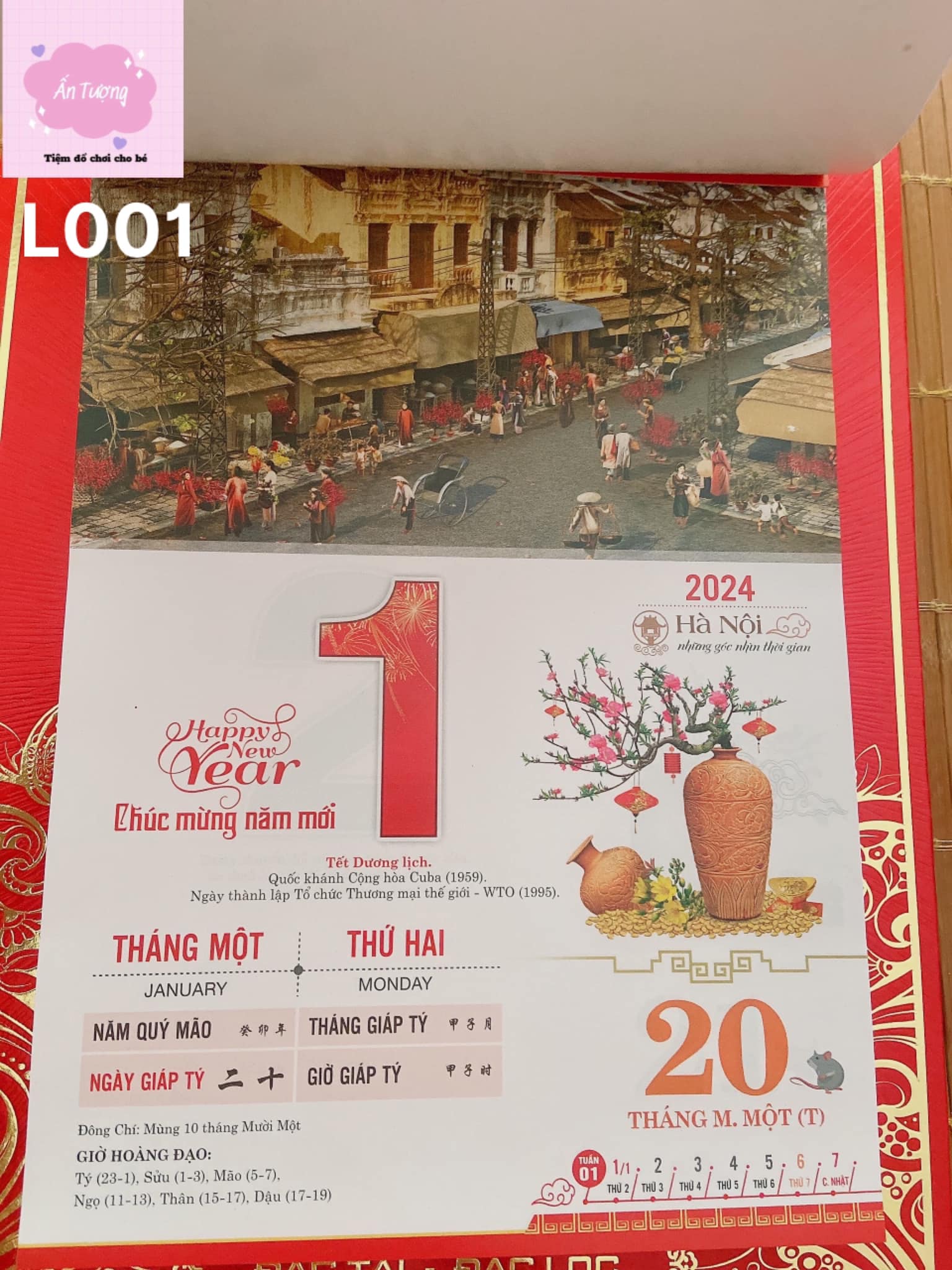 Bộ lịch Giáp Thìn 2024 - Lịch Bloc Cực Đại - chủ đề " Hà Nội - Những góc nhìn thời gian "