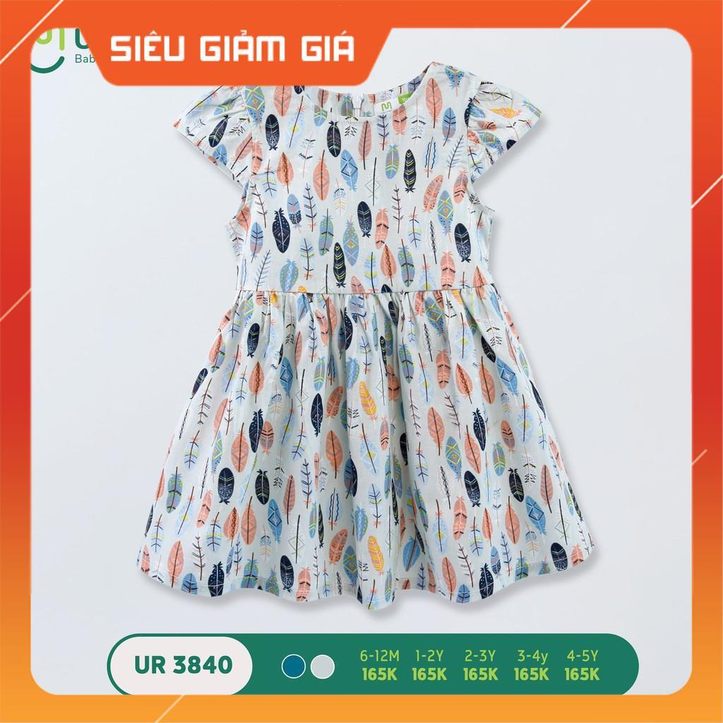 3840-3841 Váy uala Cotton mềm dúm eo/chun eo cho bé gái từ 6-5y