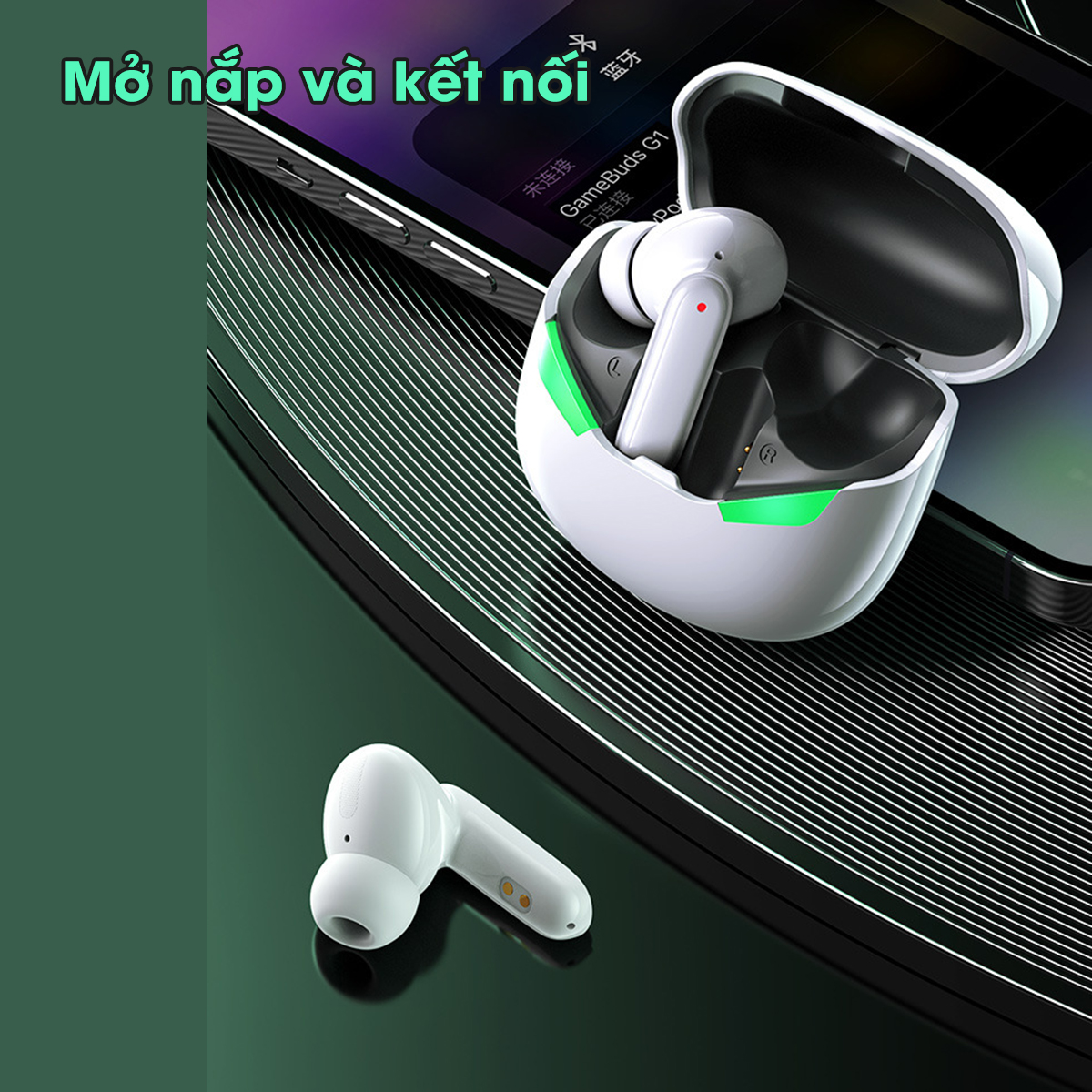 Tai nghe bluetooth gaming Remax GameBuds G1 âm thanh hifi sống động, cảm ứng bằng vân tay, chơi game độ trễ cực thấp - Hàng Chính Hãng Remax