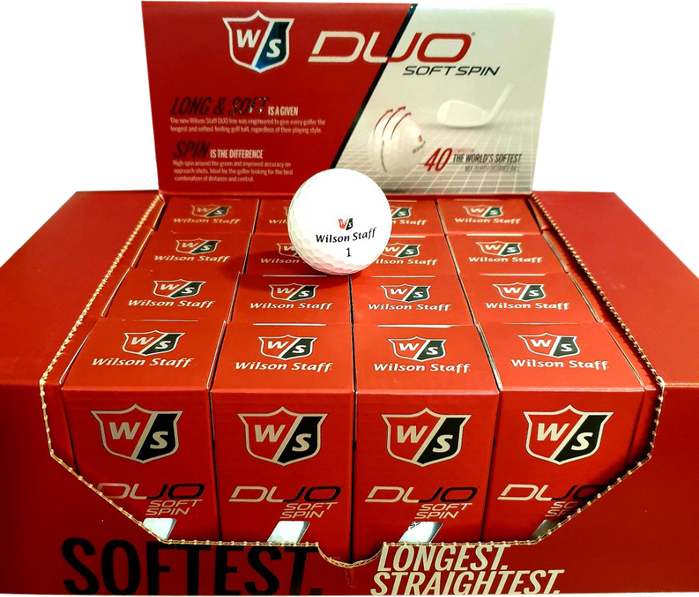 Bóng golf Wilson Duo Soft Spin - Có Logo Hổ Vàng 2022