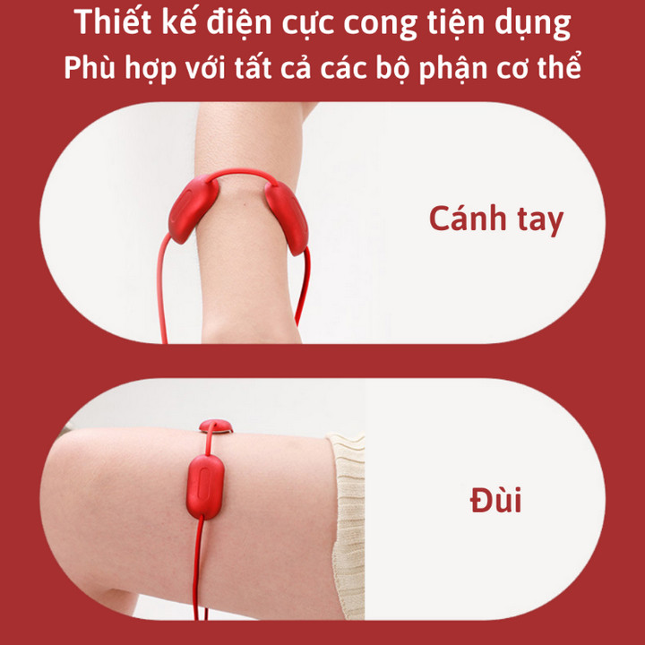Dây Đeo Massage Đa Năng 2 Đầu Xung Điện Kép Với 9 Cường Độ Rung Hỗ Trợ Giảm Đau - Home and Garden