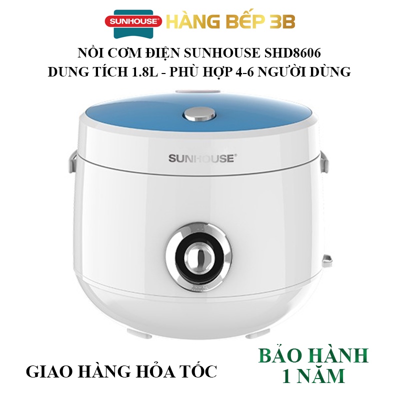 Nồi cơm điện Sunhouse SHD8606 1.8L - Hàng chính hãng