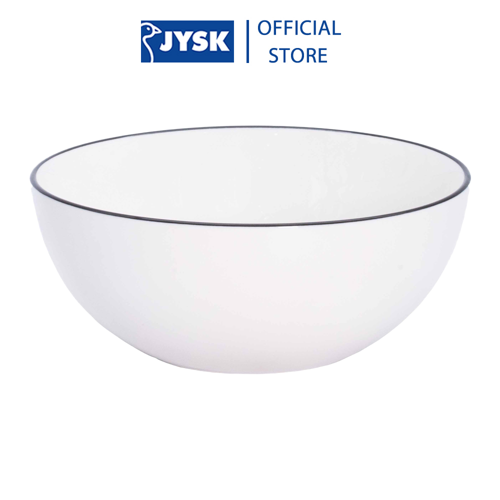 Tô | JYSK nID | sứ trắng bóng viền đen | DK17xC7cm