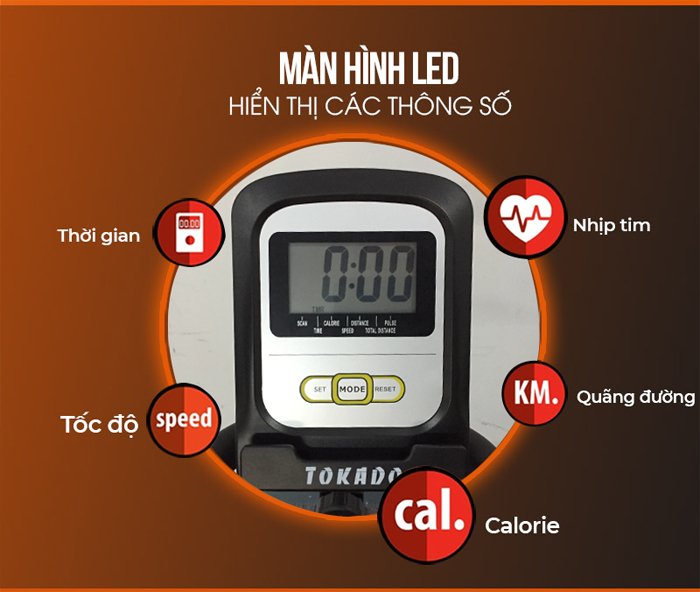 Xe đạp thể dục Tokado TK 360R, Xe đạp Gym Fitness cao cấp