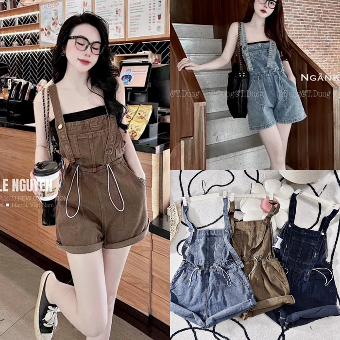 QUẦN YẾM JUMPSUIT 2 DÂY ĐỒ BAY KAKI ỐNG RỘNG DÂY RÚT LƯNG CAO LỬNG SUÔNG TRƠN ĐI CHƠI ĐI BIỂN DẠO PHỐ ĐI HỌC THỂ THAO