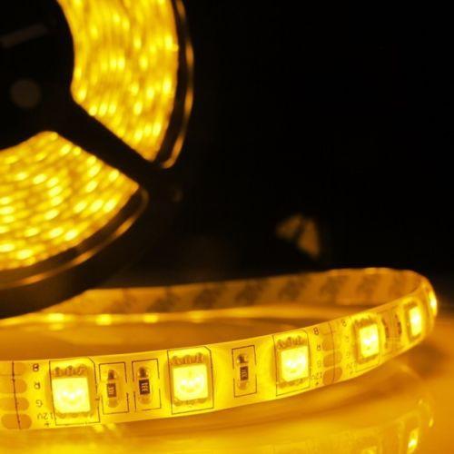 Đèn led dây dán cuộn 5m màu vàng 5050 loại tốt