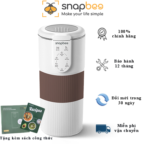 Máy Làm Sữa Hạt Mini SnapBee Thế Hệ Mới Không Tiếng Ồn - Hàng Chính Hãng