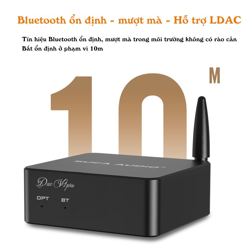 DAC giải mã âm thanh SUCA V1 Pro Ver2 – Hỗ Trợ bluetooth 5.0/LDAC - Hàng chính hãng