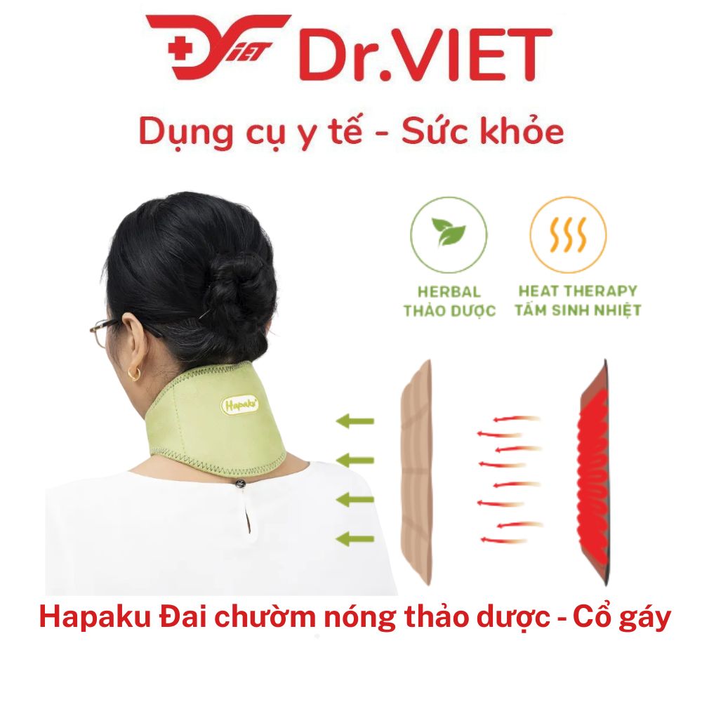 Đai chườm nóng thảo dược Cổ gáy Hapaku Giảm đau, Thư giãn, Ngủ ngon