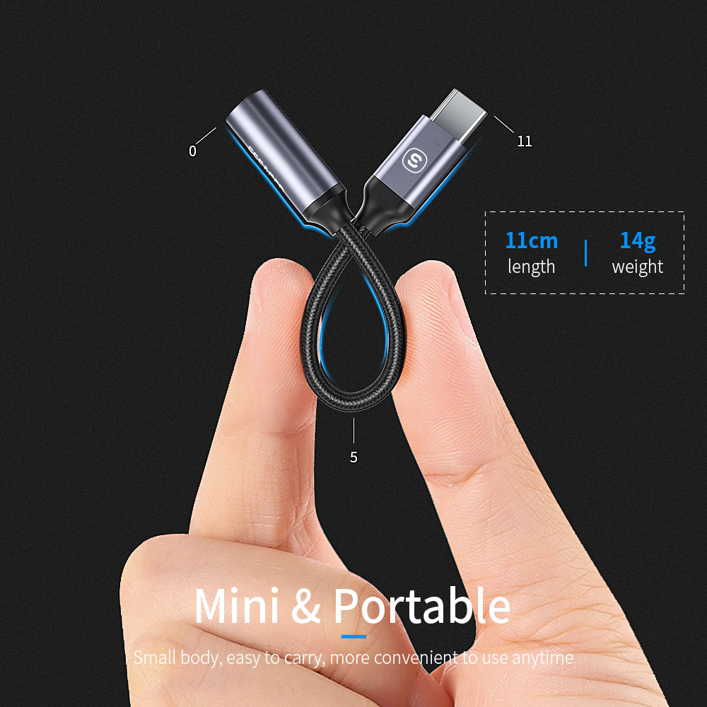 Cáp USB Type C to 3.5mm cao cấp - Hàng Chính Hãng