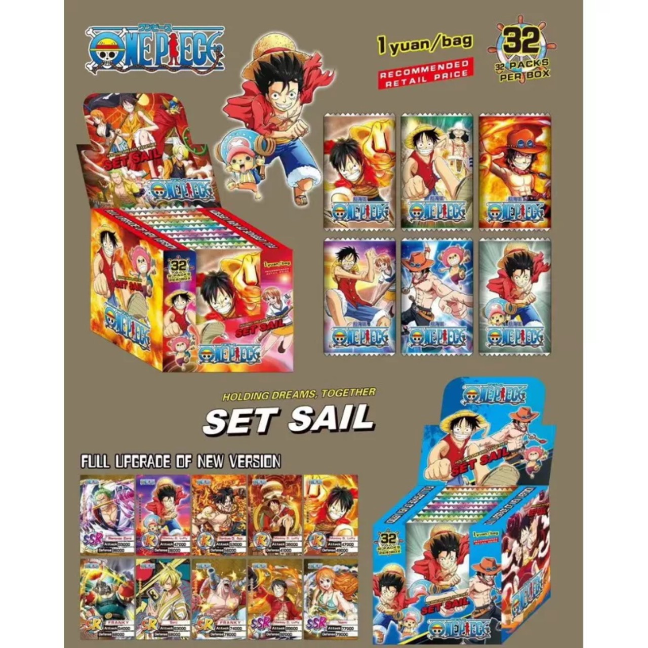 Hộp full box thẻ bài anime one piece hải tặc