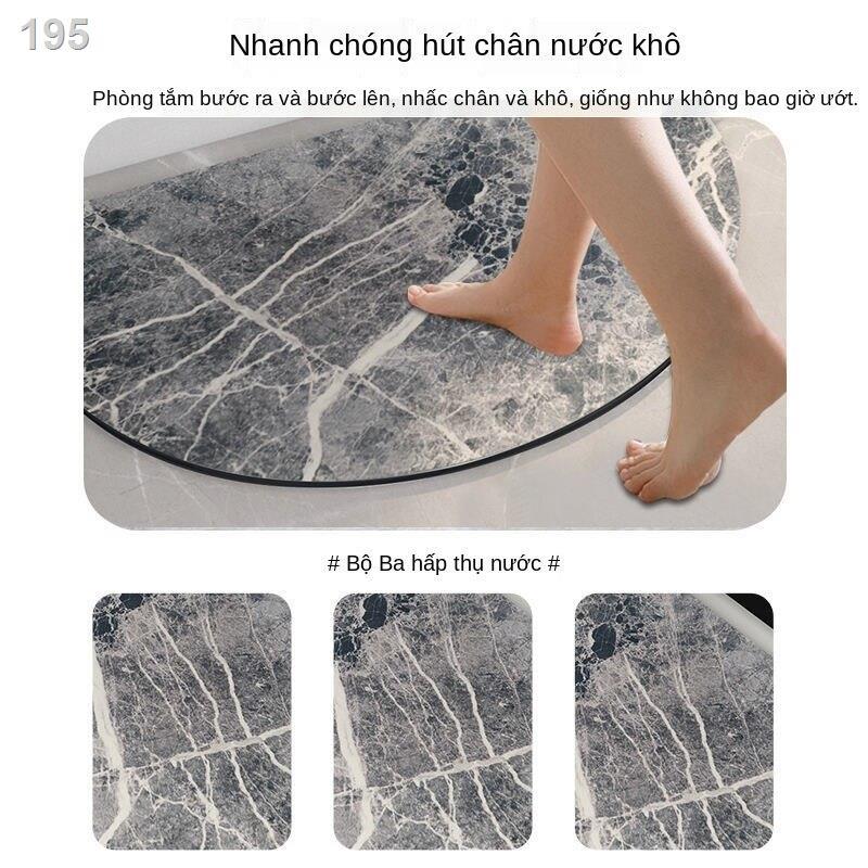 Đệm thấm bùn diatom tấm lót cửa nhà vệ sinh Thảm chống trơn trượt sàn nhanh khô