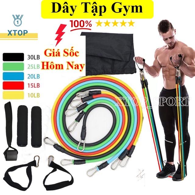 Dây Ngũ Sắc Tập Gym Đa Năng Full Body - Dây Kháng Lực Tập Gym, Dụng Cụ Tập Gym Tại Nhà