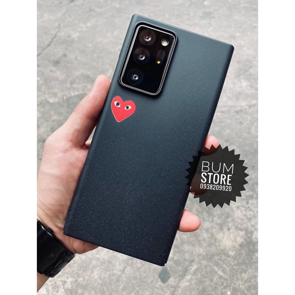 Ốp Lưng Cứng Nhám Trái Tim Cho Dòng Samsung Note 20 / S20 Ultra / S20 Plus / Note 10 plus / Note 10 / Note 9