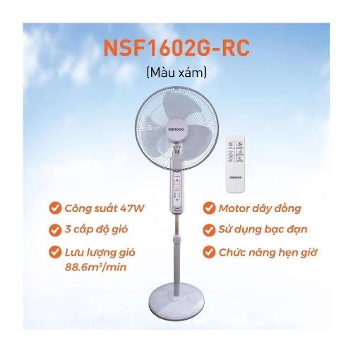 Quạt Đứng Có remote Nanoco NSF1602G-RC - Hàng chính hãng