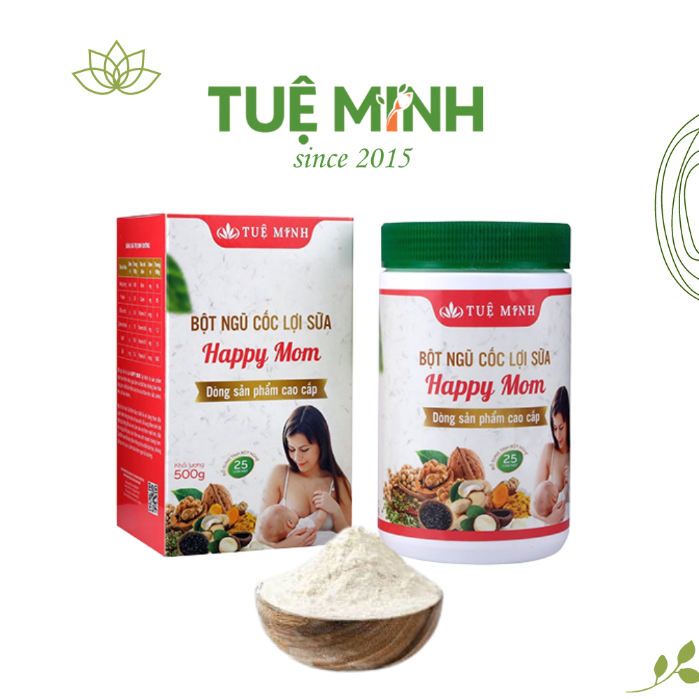 Ngũ cốc Lợi Sữa Thương Hiệu Tuệ Minh 25 loại hạt - Tốt Sữa Cho Con - hộp 500g