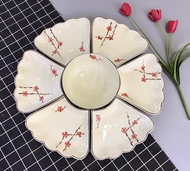 BỘ BÁT ĐĨA HOA MẶT TRỜI