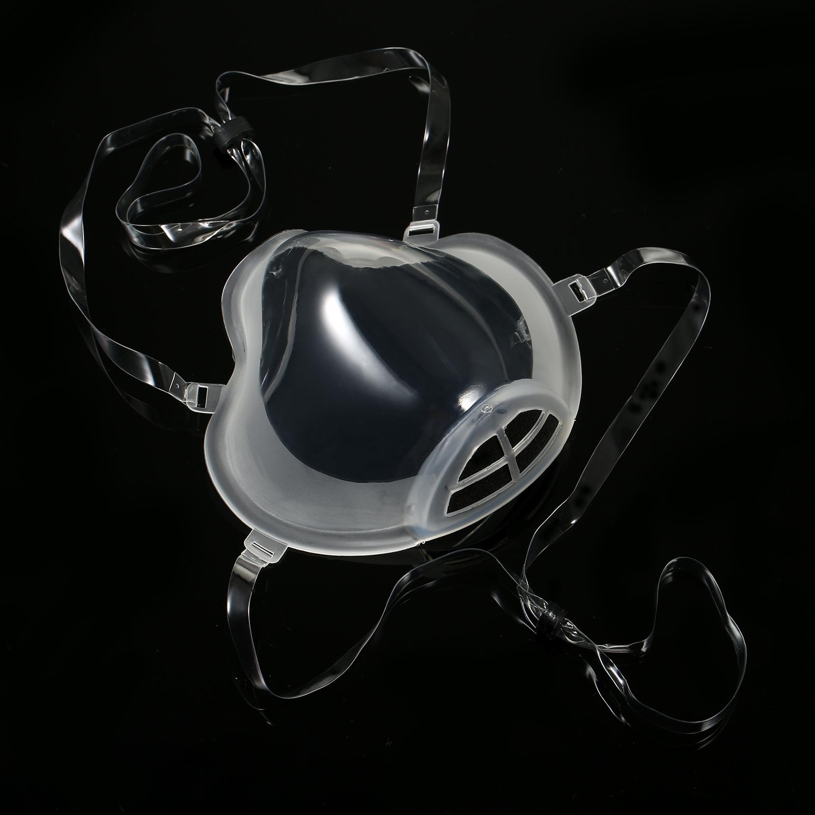 Transparent Face-Mask Reusable Face Protection Clear Face Shield Anti-Fog Visible Silicone Facial Cover