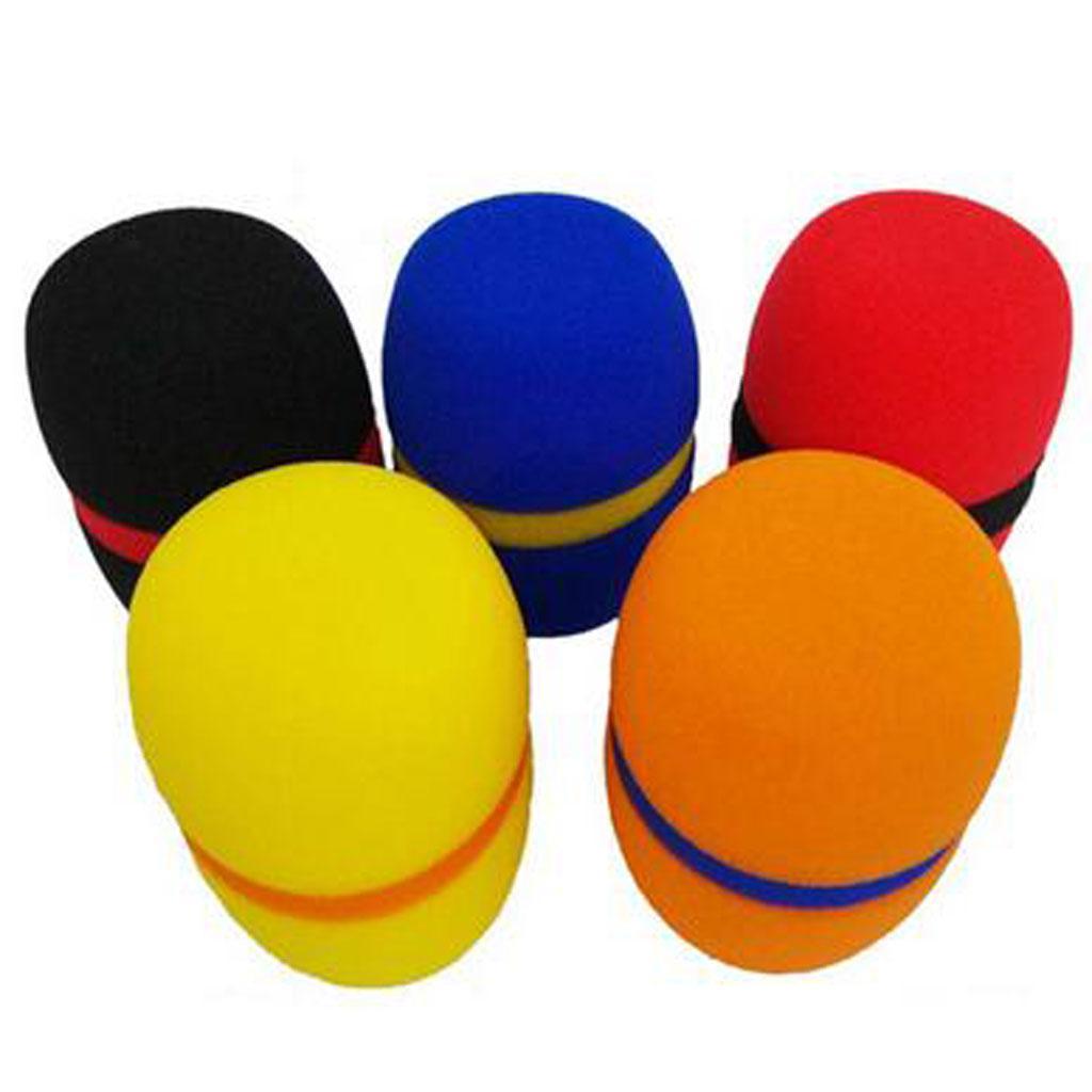 4X Sponge Foam Handheld Microphone Windscreen 10 Pack Replacement Covers Yellow