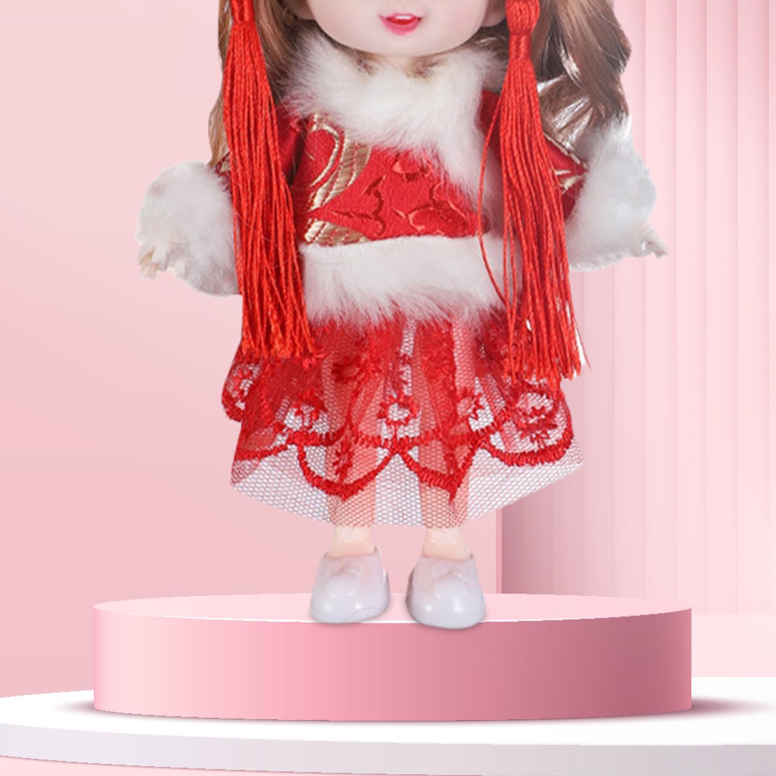 Handmade Doll Clothes Set Doll Dress Daily Wear Clothing for 17cm Doll Ob11 Doll Accessory Costume
