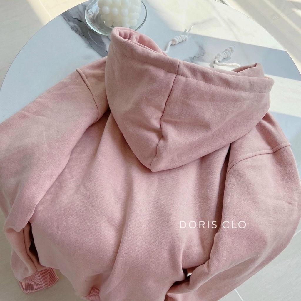 Áo Khoác Hoodie Nữ Phong Cách Cute Phô Mai Que Dây Kéo Điệu Đà Chất Vải Mềm Mại Phối Họa Tiết Slogand Đậm Cá Tính