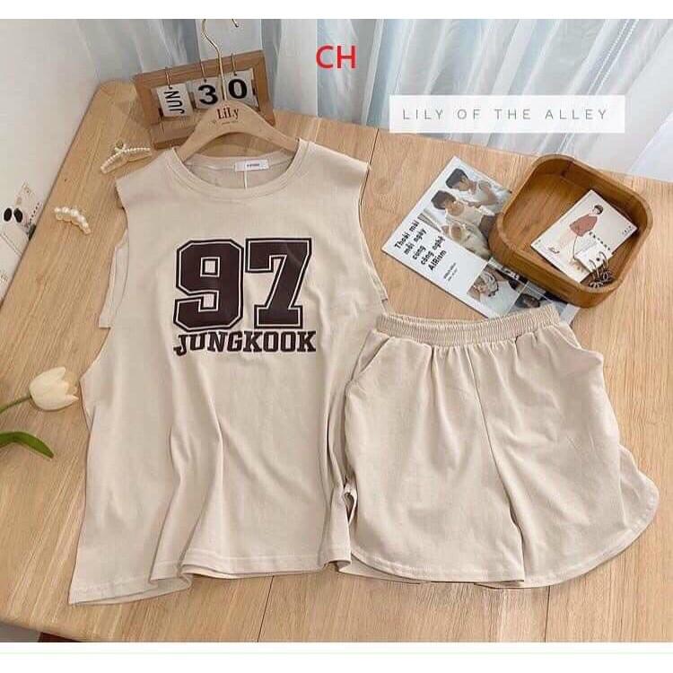 (ảnh thật) Sét 3 món áo tanktop, quần sooc và áo quây siêu hót