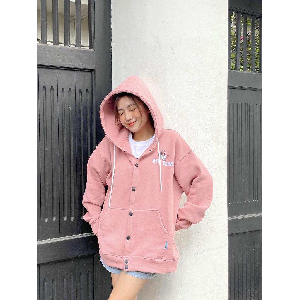 ÁO KHOÁC HOODIE NÚT GÀI BASIC