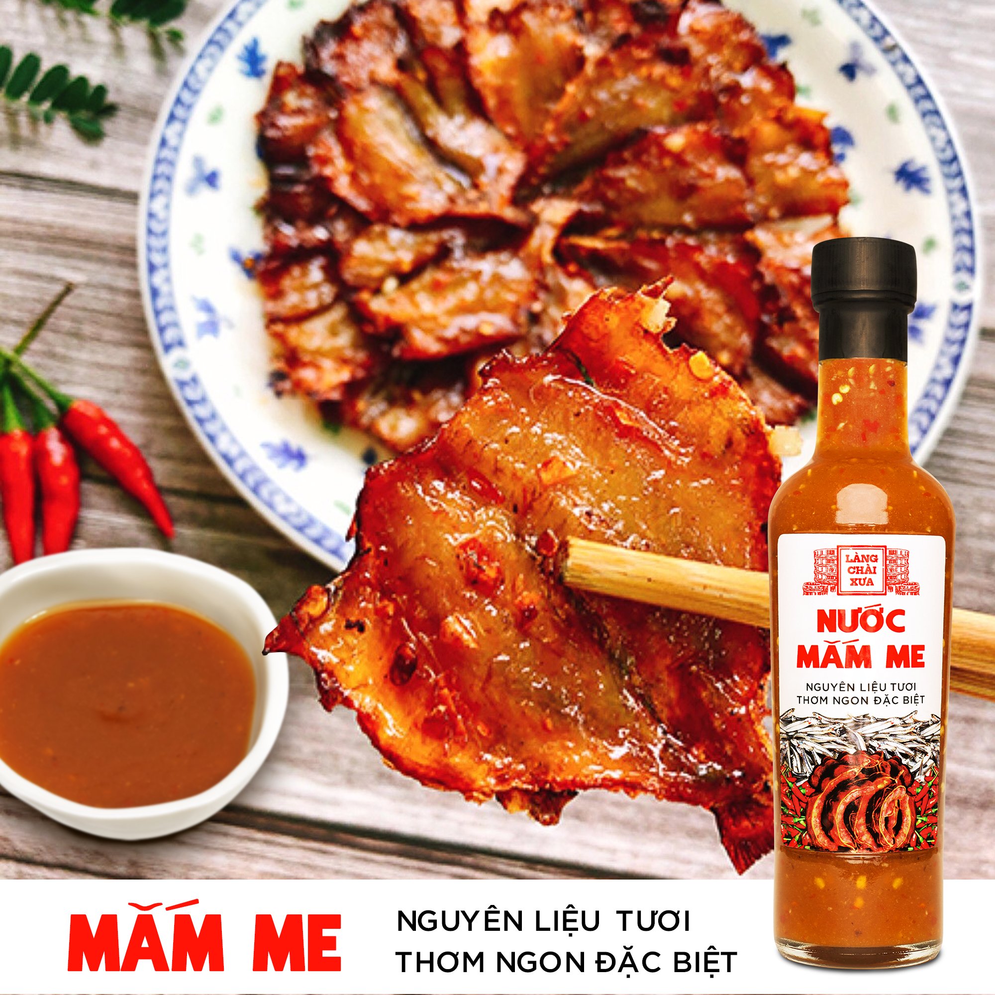 Đặc Sản Phan Thiết - Combo 4 Chai Nước Chấm Pha Sẵn Làng Chài Xưa Nguyên Liệu Tươi