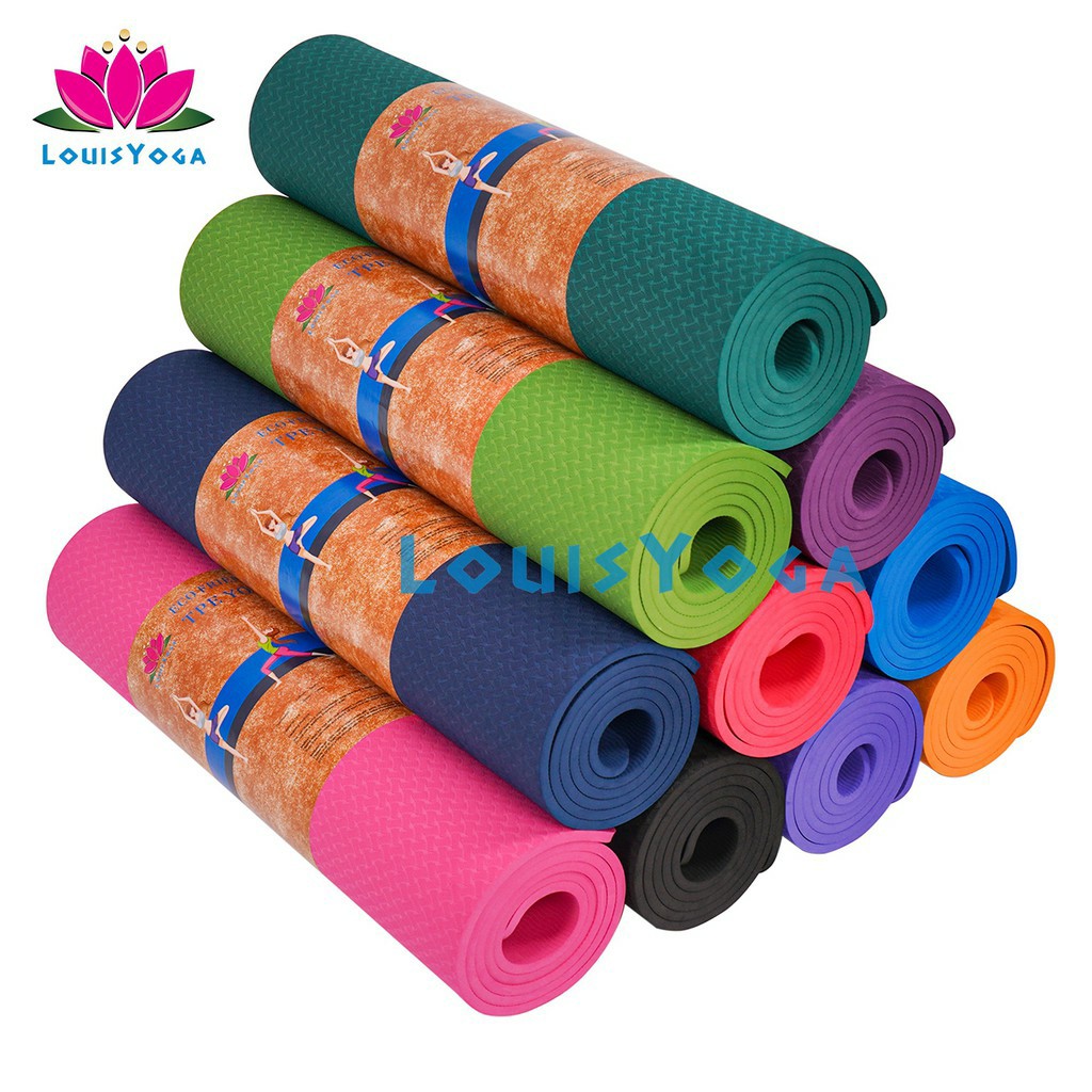 Thảm tập yoga 10mm chất liệu TPE an toàn khi sử dụng dộ bám cao - Thương hiệu LOUIS YOGA