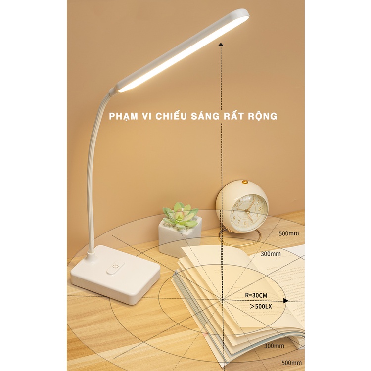 Đèn Học Để Bàn Chống Cận 3 Chế Độ Ánh Sáng - Đèn bàn Led tích điện đa năng hỗ trợ đọc sách, làm việc, trang trí Mẫu YL72 - JYooHome - Hàng Nhập Khẩu