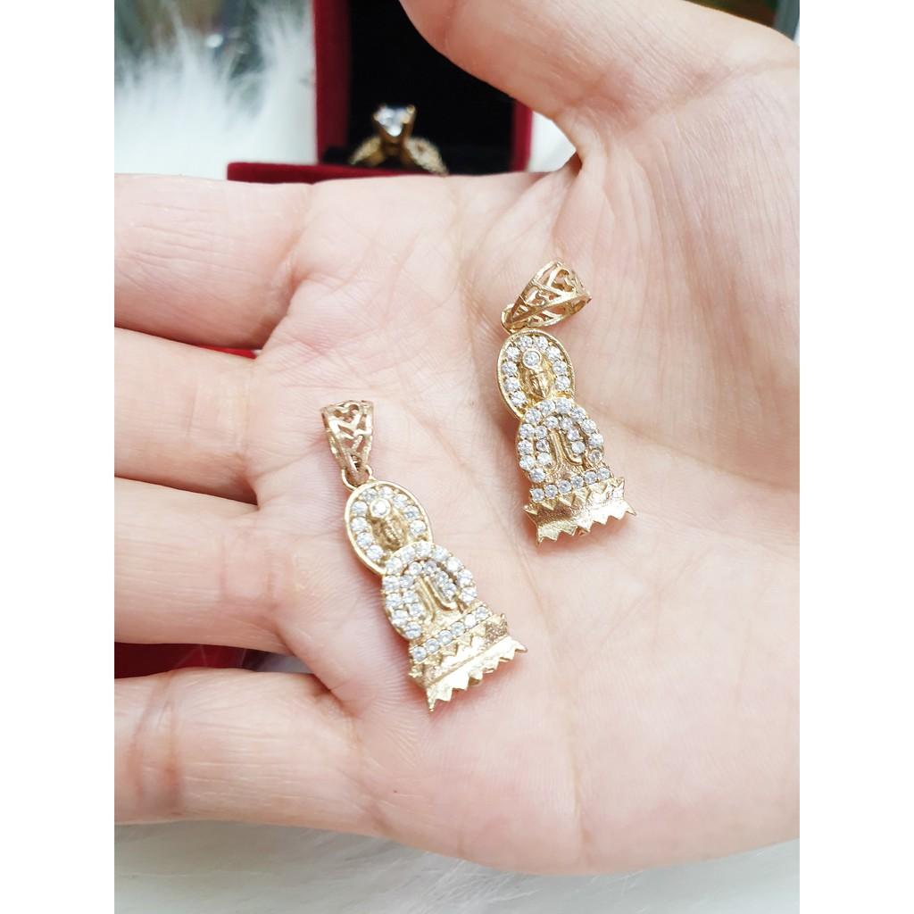 Mặt Quan Âm Bồ Tát Vàng Vonfram cao cấp- Dùng tắm rửa thoải mái không kiêng mồ hôi