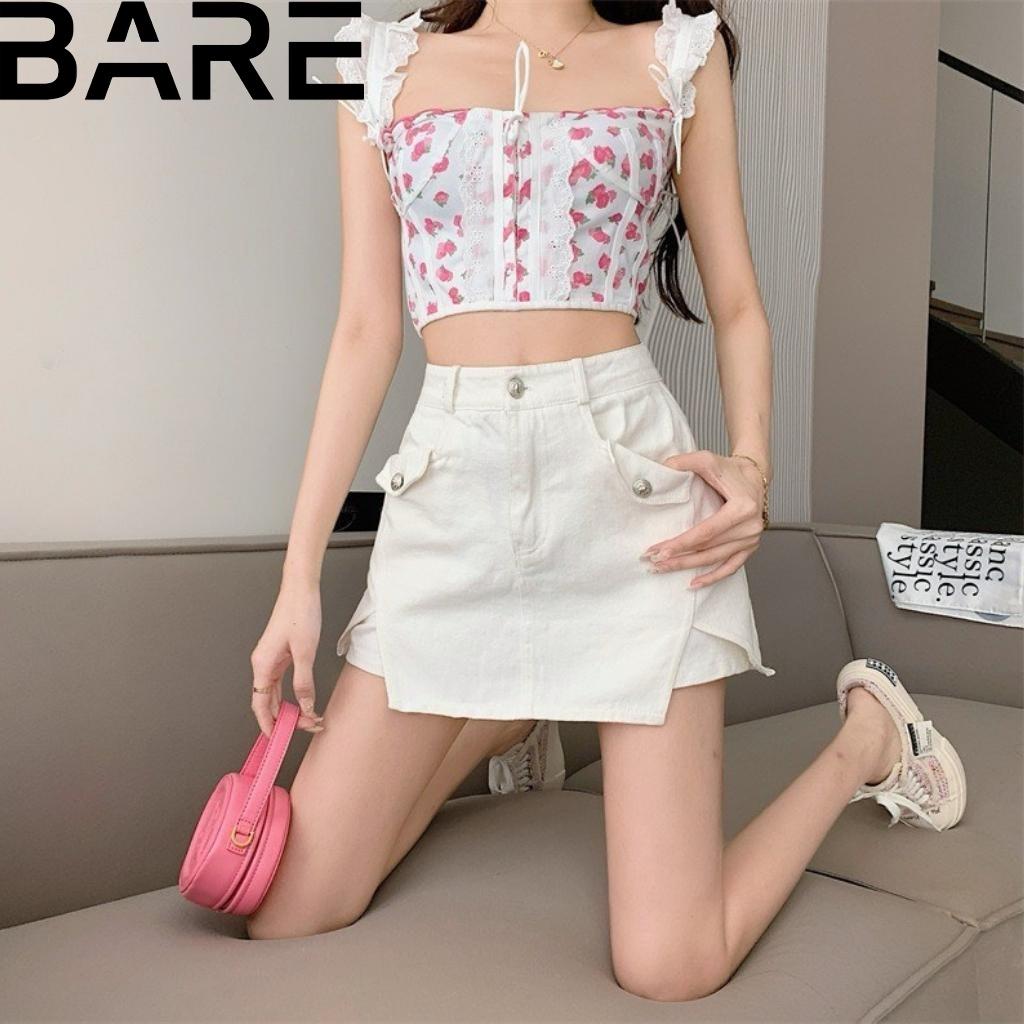 Chân Váy Chữ A ngắn trơn BARE lưng cao , Váy Chữ A ngắn công sở cạp cao ôm eo - CV028