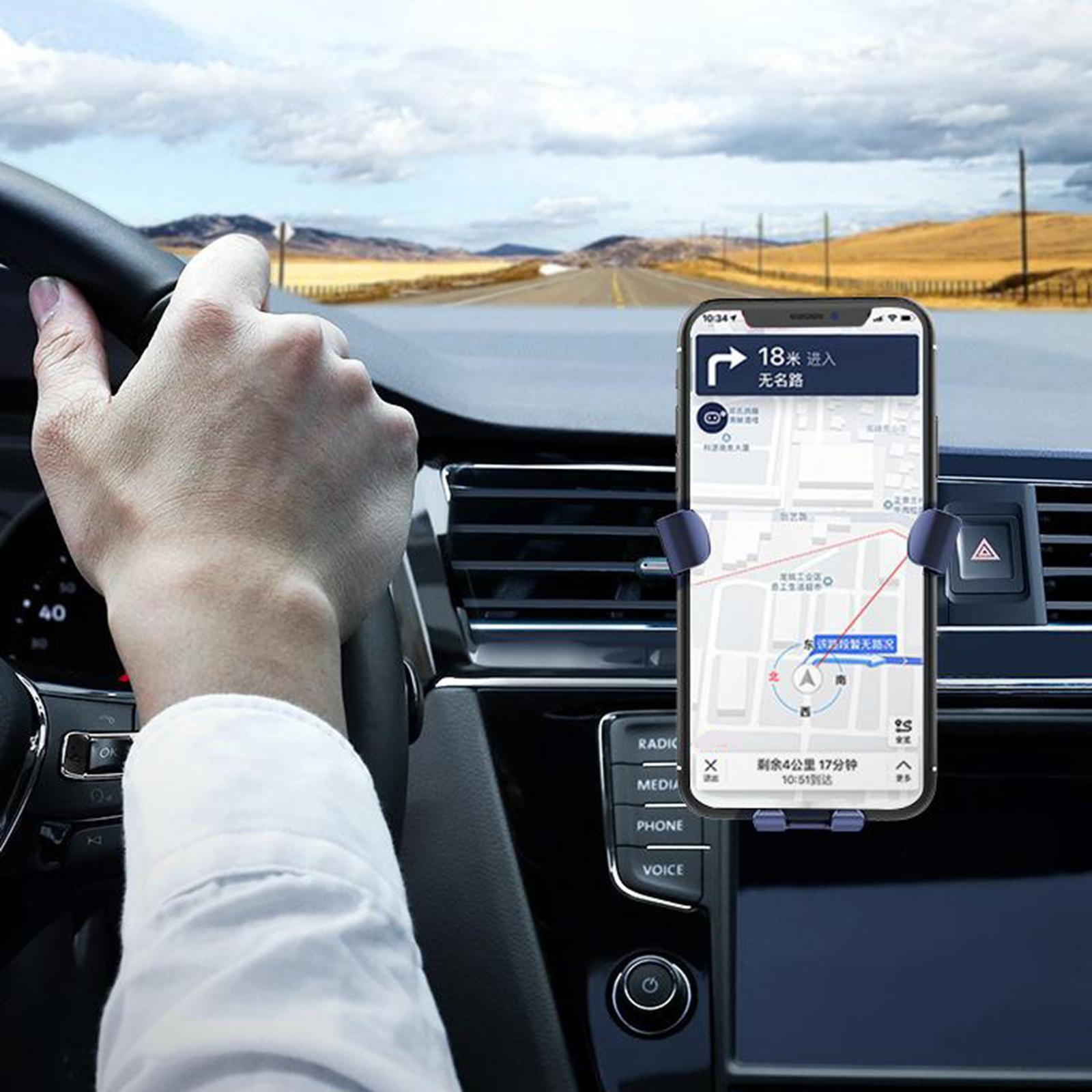 Car Phone Mount for Air Vent Auto Lock Fit for 4-6 inch Phones blue