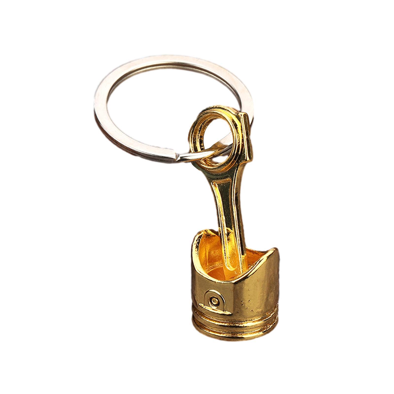 Car Engine Piston Style Keychain Keyring Auto Car Parts Key Chain Rings Zinc Alloy Car Keychain for Phone, Handbag, Purse