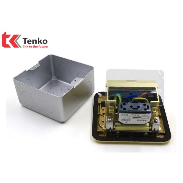 Ổ Cắm Điện Âm Sàn Đa Năng Popup Màu Bạc Cao Cấp Tenko TK-J02-17