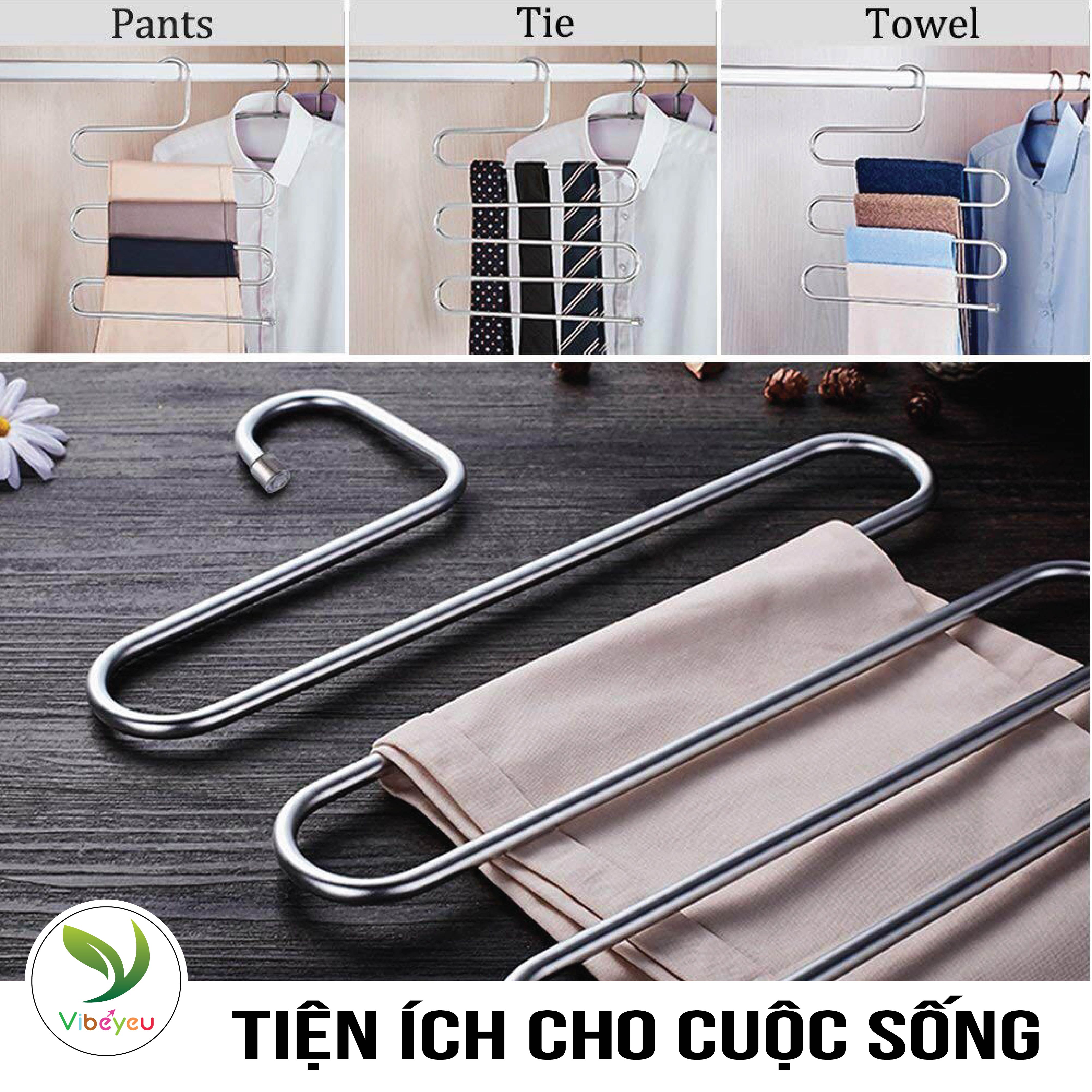 Móc  treo quần áo và khăn 5 tầng - Móc treo đồ đa năng