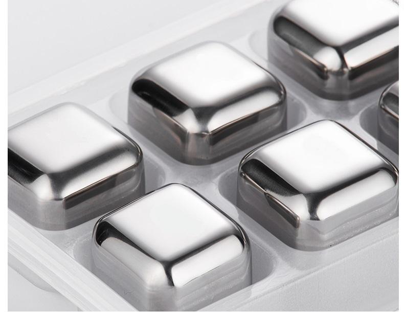 Đá Lạnh Không Tan 8 Viên  Inox 304-16X11X3.5Cm - Giao Hàng Toàn Quốc