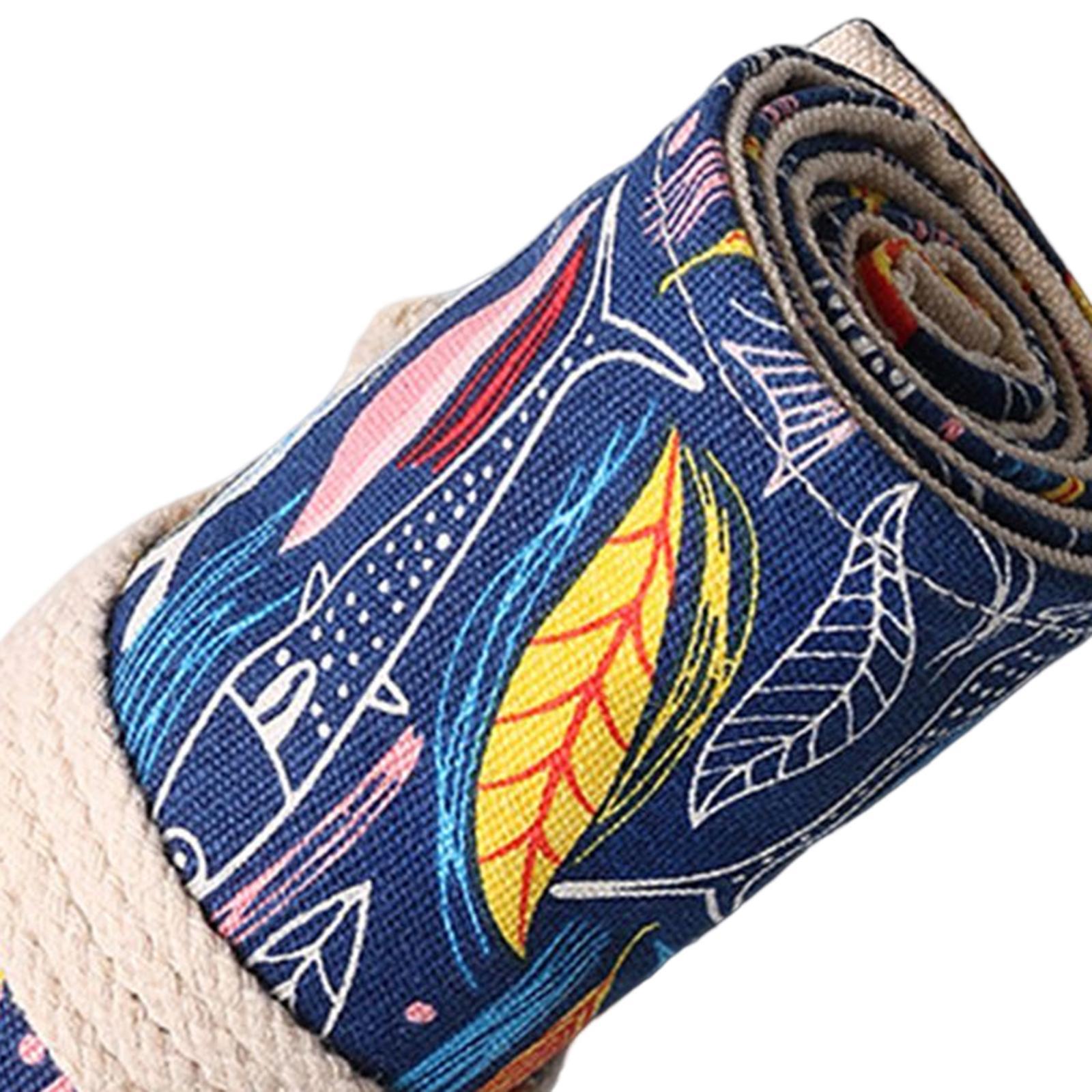 Canvas Pencil Wrap Adult Coloring Pencil Holder Colored Pencils Organizer
