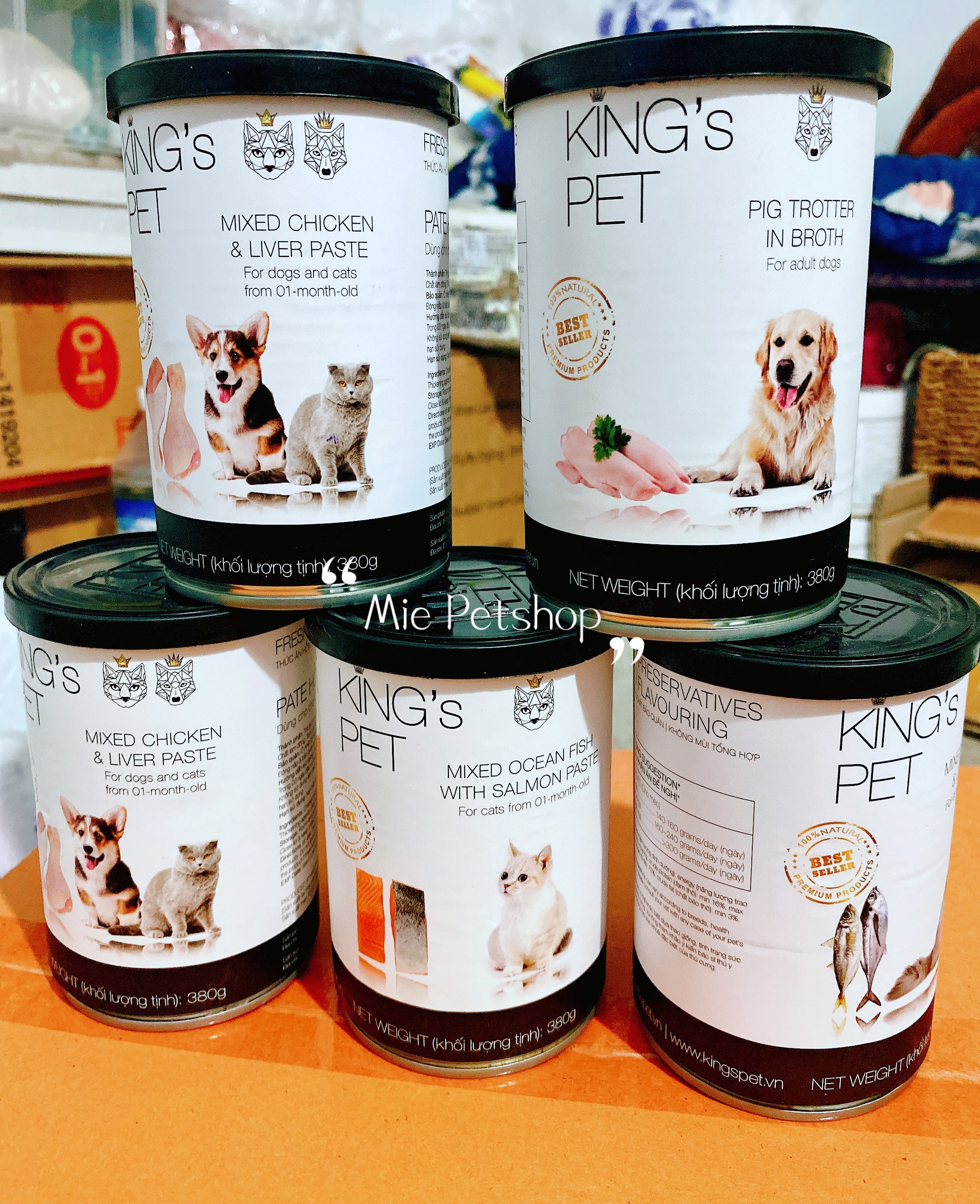 Pate King's Pet By Bao Anh dành cho chó mèo lon 380g - Mie Petshop