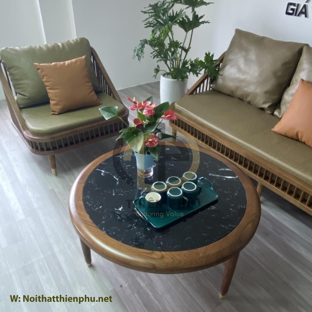 Bộ sofa KBH kết hợp bàn trà tròn Hera mới nhất cho phòng khách sang trọng