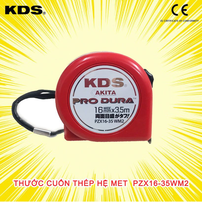 THƯỚC CUỐN THÉP 3.5m KDS PZX16-35WM2 HỆ MET