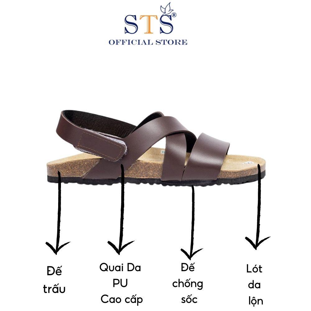 Dép Birken sandal quai hậu DA BÒ THẬT NGUYÊN TẤM cao cấp hàng xuất khẩu siêu bền massage chân ST21